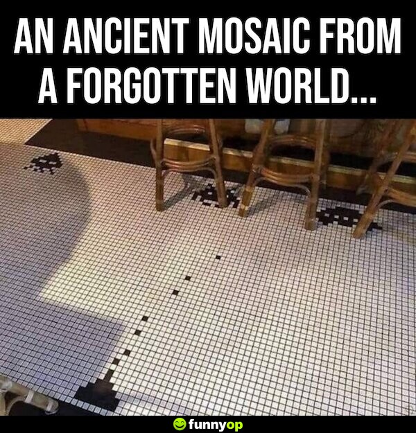 An ancient mosaic from a forgotten world.