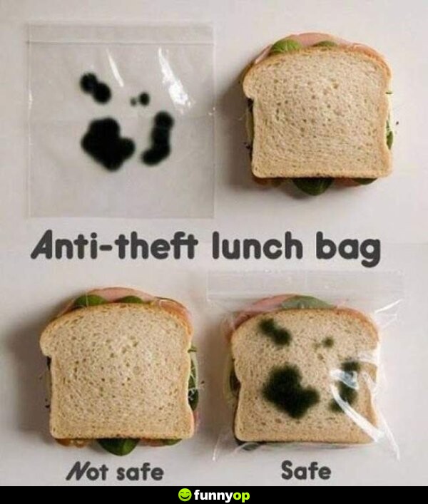 Anti-theft lunch bag not safe safe.