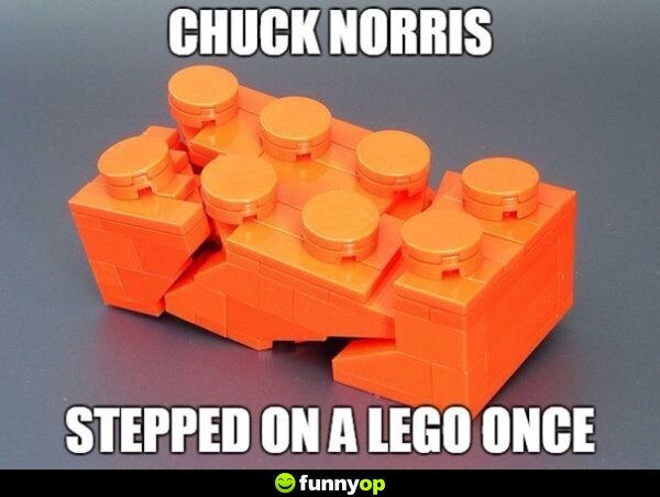Chuck norris stepped on a lego once.