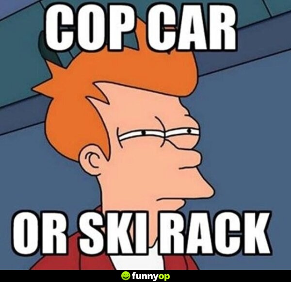 Cop car or ski rack.