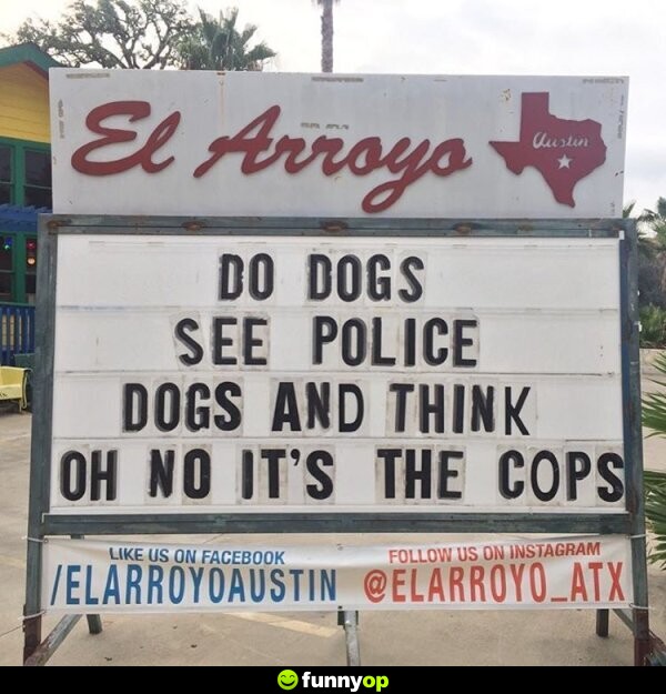 Do dogs see police dogs and think oh no it's the cops.