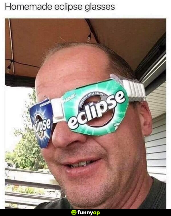 Homemade eclipse glasses