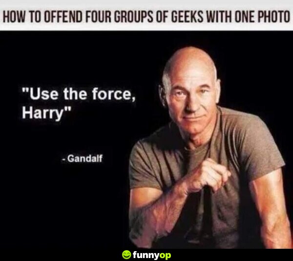 How to offend four groups of geeks with one photo: 