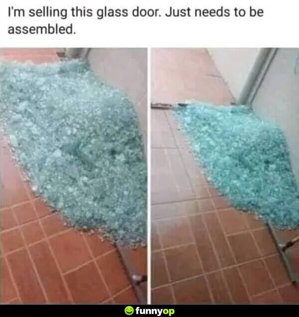 I'm selling this glass door. Just needs to be assembled.
