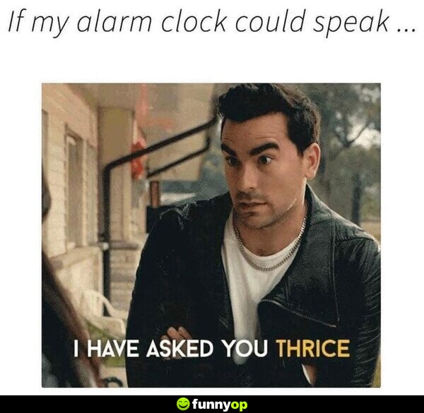 If my alarm clock could speak... 