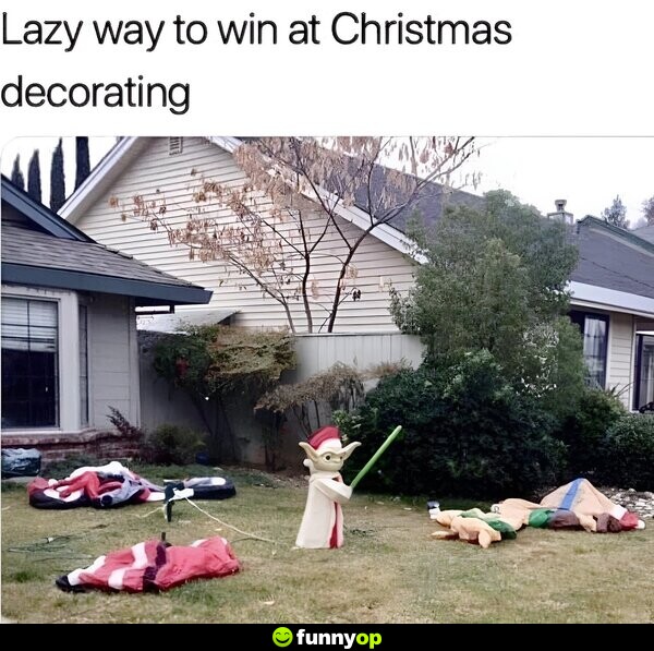 Lazy way to win at Christmas decorating