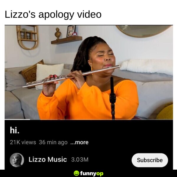Lizzo's apology video