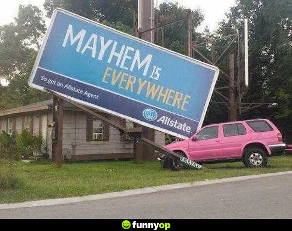Mayhem is everywhere.