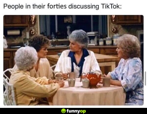 People in their forties discussing TikTok: