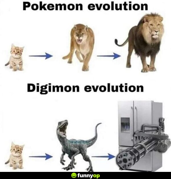 Pokemon evolution vs Digimon evolution