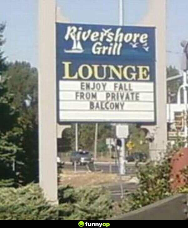 Rivershore grill lounge enjoy fall from private balcony.