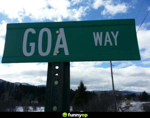 SIGN: Goa Way.