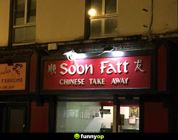 Soon fatt chinese take away.