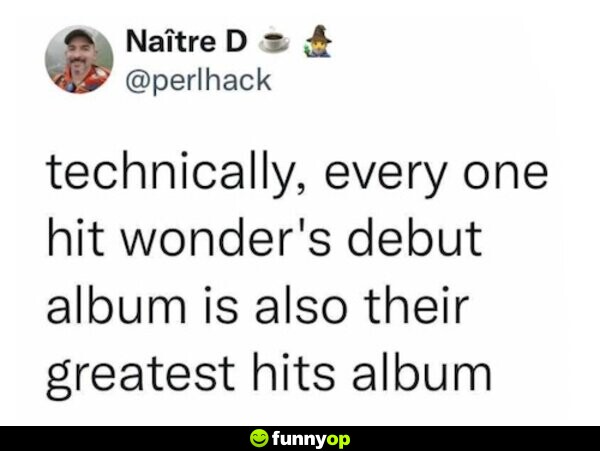 Technically, every one hit wonder's debut album is also their greatest hits album.