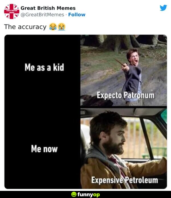The accuracy me as a kid expecto patronum me now expensive petroleum.