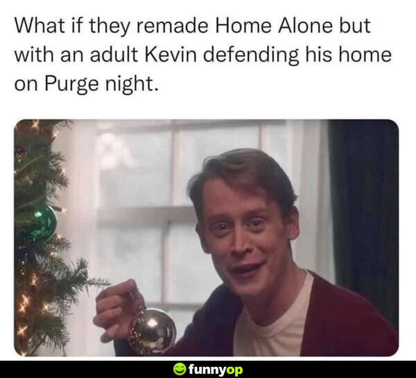 What if they remade Home Alone but with an adult Kevin defending his home on Purge night.