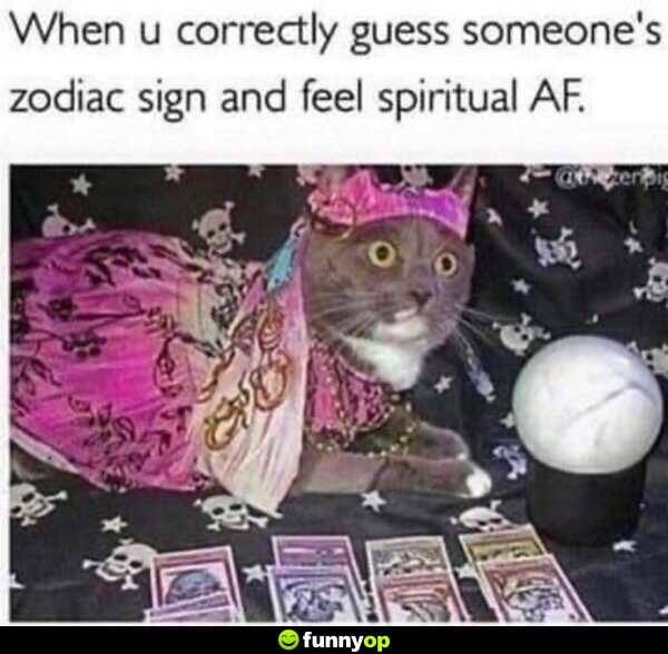 When you correctly guess someone's zodiac sign and feel spiritual AF.