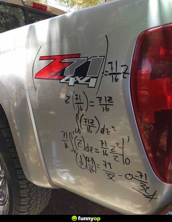 When your truck is a math equation.