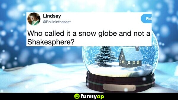 Who called it a snow globe and not a shakesphere.