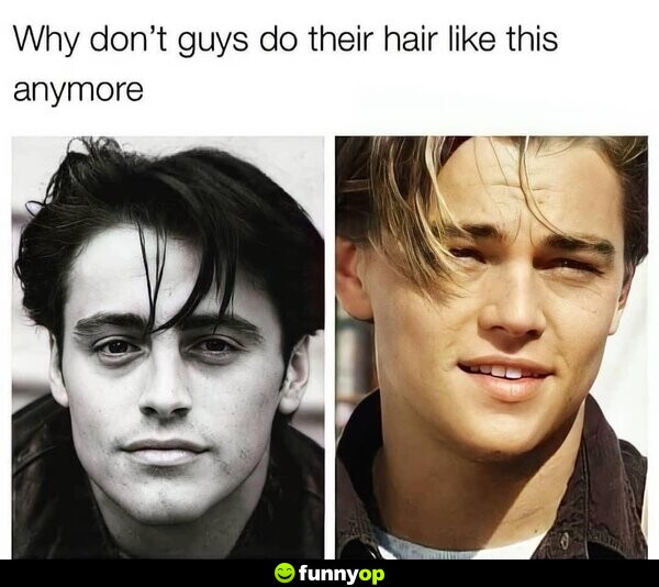 Why don't guys do their hair like this anymore